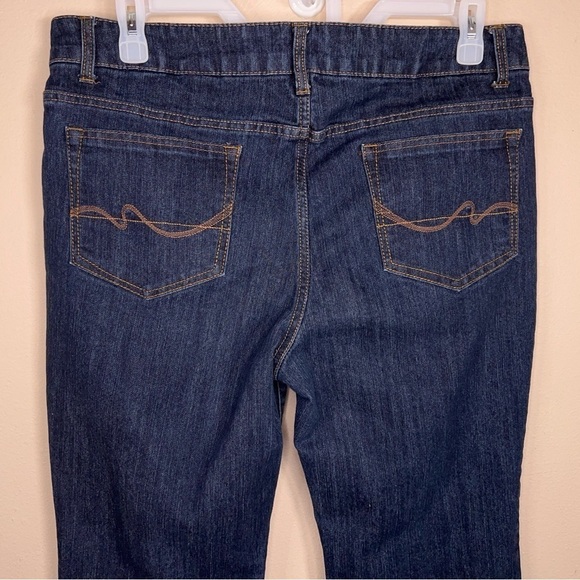 SIZE 18 DARK DENIM BOOTCUT JEANS FADED GLORY WESTERN CASUAL STRETCH - Picture 6 of 11